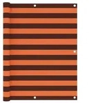 vidaXL Balkon-Sichtschutz Orange und Braun 120x400 cm Oxford-Gewebe