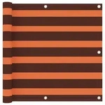 vidaXL Balkon-Sichtschutz Orange und Braun 90x500 cm Oxford-Gewebe