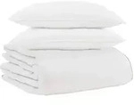 vidaXL Winterbettdecke mit Kissen 3 pcs Wei&szlig; Daunenfeder