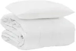 vidaXL Sommerdecke mit Kissen 2 pcs Wei&szlig; Mikrofaser