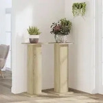 vidaXL Pflanzenst&auml;nder 2 Stk. Sonoma-Eiche 30x30x80 cm Holzwerkstoff