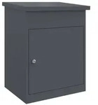 vidaXL Paketdrop-Box mit Speicher Anthrazit 47,5 x 38 x 59 cm Stahl