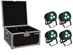 EUROLITE Set 4x LED IP PAR 3x8W QCL Spot + Case