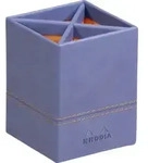 Rhodia Rhodiarama Stiftek&ouml;cher aus Kunstleder, 8x8x11cm - Saphir 318818C