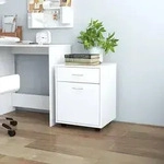 vidaXL Rollschrank Wei&szlig; 45x38x54 cm Holzwerkstoff