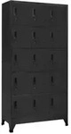 vidaXL Schlie&szlig;fachschrank Anthrazit 90x40x180 cm Stahl