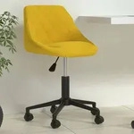 vidaXL B&uuml;rostuhl Drehbar Senfgelb Samt