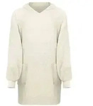 vidaXL Decken-Hoodie KINN Creme L Baumwolle