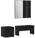 vidaXL Flurm&ouml;bel-Set 3 pcs Schwarz Eichen-Optik 80 x 31 x 40 cm