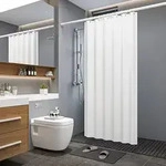 Intirilife Duschvorhang Polyester in Wei&szlig; - 180 x 200 cm - Duschvorh&auml;nge