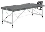 vidaXL Massagetisch mit 3 Zonen Aluminiumrahmen Anthrazit 186&times;68 cm