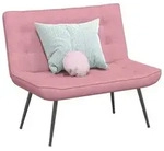 vidaXL Sitzbank Rosa 110x74x84 cm Samt