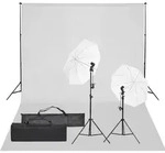 vidaXL Fotostudio-Set mit Beleuchtung und Hintergrund