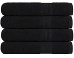 vidaXL Handt&uuml;cher 4 Stk. Schwarz 100x200 cm 360 g/m2 100% Baumwolle