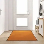 vidaXL Fu&szlig;matte Waschbar Orange 120x250 cm