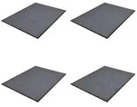 vidaXL T&uuml;rmatten 4 Stk. PVC Grau 90 x 60 cm