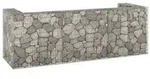 vidaXL Gabionenwand f&uuml;r M&uuml;lltonnen Verzinkter Stahl 325x100x110 cm