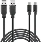 Wicked Chili 2X 3m USB-C auf USB-Kabel f&uuml;r PlayStation 5 DualSense Controller,