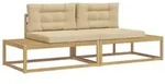 vidaXL Outdoor-Sofagarnitur Wei&szlig; 230,5 x 83 x 73 cm Polyester