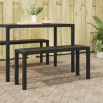 vidaXL Gartenbank 100 cm Stahl und WPC Schwarz