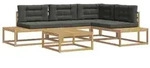 vidaXL Outdoor-Sofagarnitur mit Kissen Wei&szlig; 79 x 79 x 37 cm Polyester