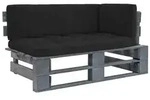 vidaXL Outdoor-Ecksofa Paletten Kiefernholz Impr&auml;gniert Grau