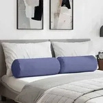 vidaXL Bolsterkissen 2 St&uuml;ck Jeans blau &Oslash; 25 x 70 cm Stoff