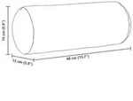 vidaXL Bolsterkissen 2 St&uuml;ck Creme &Oslash; 15 x 40 cm Stoff