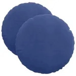 vidaXL Sitzkissen 2 St&uuml;ck Polizeiblau &Oslash; 40 x 13 cm Samt