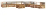 vidaXL Outdoor-Sofagarnitur 9 pcs Natur Massivholz Akazie