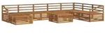 vidaXL Outdoor-Sofagarnitur 9 pcs Natur Massivholz Akazie