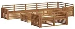vidaXL Outdoor-Sofagarnitur 9 pcs Natur Massivholz Akazie