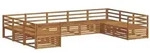 vidaXL Sofagarnituren 9 pcs Natur Massivholz Akazie