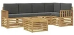 vidaXL Outdoor-Sofagarnitur 6 pcs Wei&szlig; und Anthrazit 59 x 59 x 37 cm