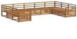 vidaXL Sofagarnituren 9 pcs Natur Massivholz Akazie