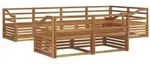 vidaXL Outdoor-Sofagarnitur 7 pcs Natur Massivholz Akazie
