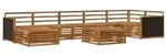 vidaXL Outdoor-Sofagarnitur 8 pcs Natur