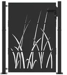 vidaXL Gartentor Schwarz 110 x 130 cm Pulverbeschichteter Stahl