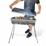 Mangal Astana Deluxe 11er Spie&szlig;dreher 230V Motor Deckel Grillrost Ablage