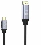 INCA Adapter HDMI1.4->USB-C St/St 4K@ 60Hz 2.00m gr Multimedia-Technik...