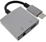 InLine&reg; USB-C Audio Adapter, zu 3,5mm Buchse + PD 30W Adapter / Konverter