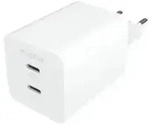mophie Essentials Power Adapter Dual USB C PD 50W White EUWei&szlig;