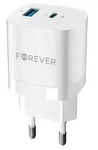 Forever TC-05 GaN PD QC Netzladeger&auml;t 1x USB-C 1x USB 33W Handy-Ladeger&auml;t Wei&szlig;