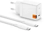 USB-C Netzladeger&auml;t PD 3.0 PPS 65W + USB-C Kabel - Schnellladeger&auml;t Wei&szlig;