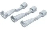 "BGS Leitungsschl&uuml;ssel-Satz offen Antrieb Innenvierkant 12,5 mm (1/2") SW 14 - 17 -