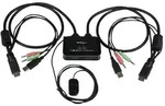 StarTech.com 2 Port USB HDMI KVM Switch mit Audio und Fernschalter