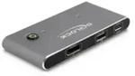 Delock 11487 - 2-Port KVM Switch DisplayPort - KVM-Umschalter - 2-Port - Grau