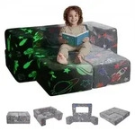 VEVOR Spielsofa Kindersofa aus 25D-Schaum Bausteine 10-teilig, Kinderspielsofa mit