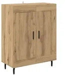 vidaXL Sideboard Artisan-Eiche 69,5 x 34 x 90 cm Verbundholz und Eisen