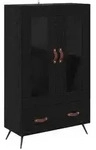 vidaXL Highboard Schwarz Eichen-Optik 69,5 x 31 x 115 cm